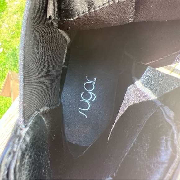 EUC Sugar Womens Black Faux Leather Chelsea Boots‎ Shoes 10M🔥 - Picture 8 of 10
